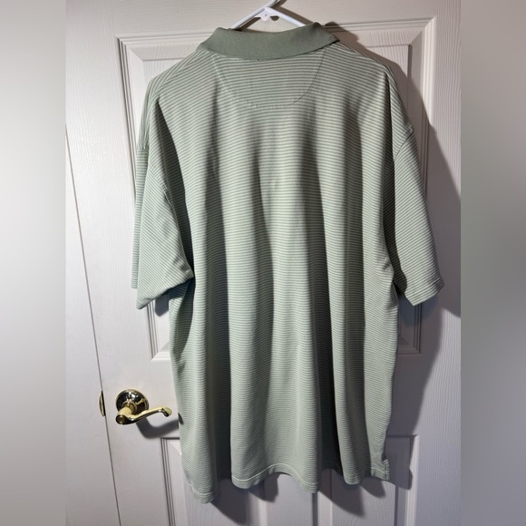Pusser’s Island Style Green Striped Polo Golf Business Casual Shirt sz XL - Picture 3 of 10
